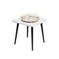 SOGA Home & Living Bundle – White Ceramic Table & Bronze Round Mirror Tray Organizer