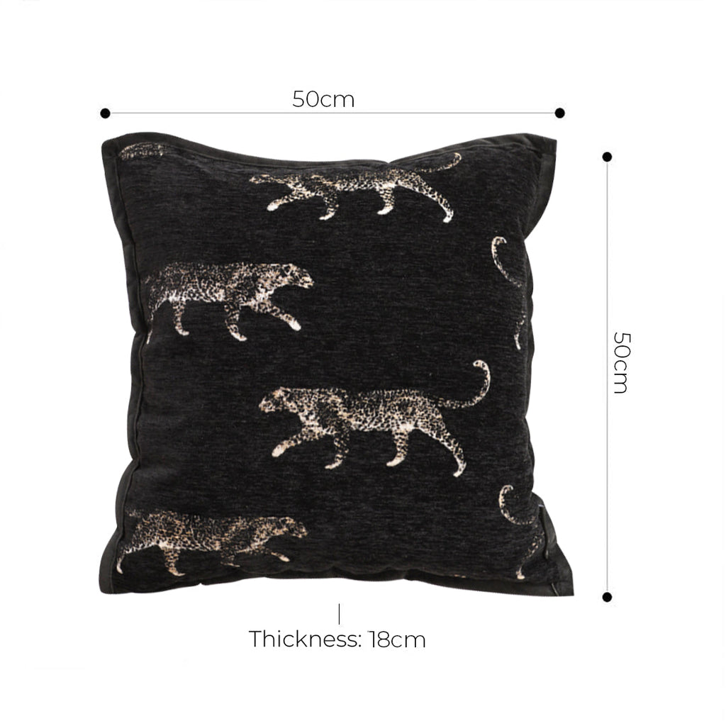 SOGA 50cm Black Throw Pillow Elegant Decorative Cushion Living Room Modern Home Decor
