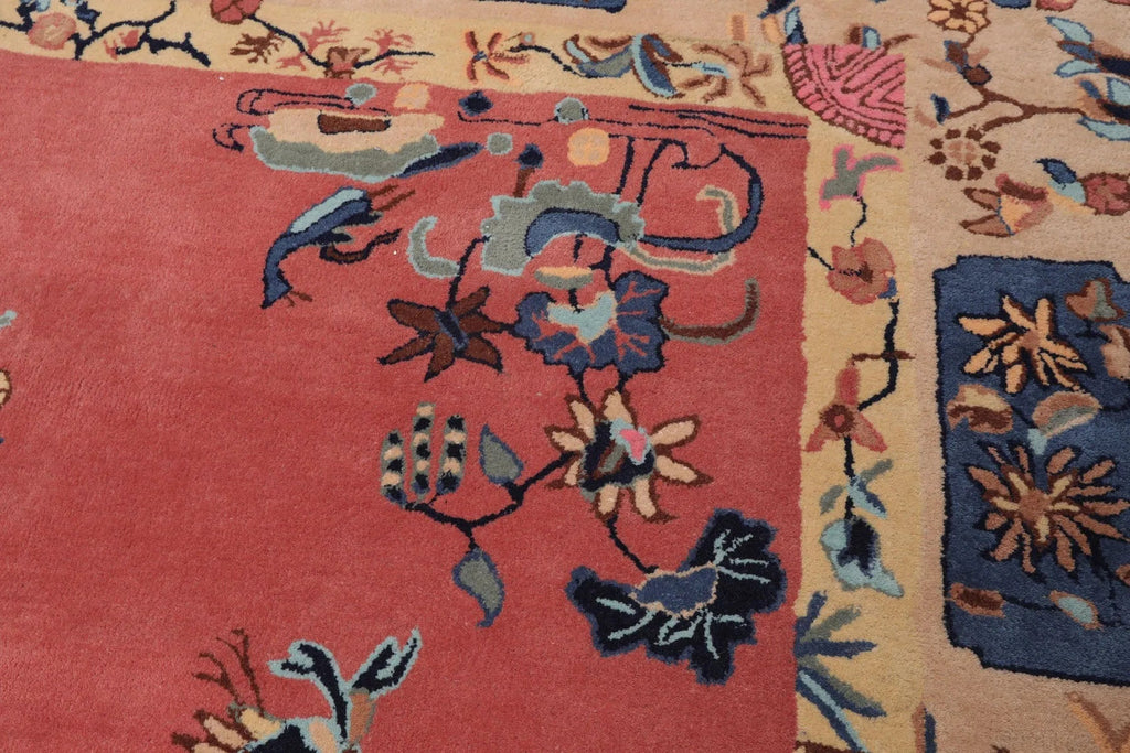 LoomBloom Multi Sizes Bubblegum Pink Hand Tufted Floral Vase Chinese Art Deco New Zealand Wool Oriental Area Rug