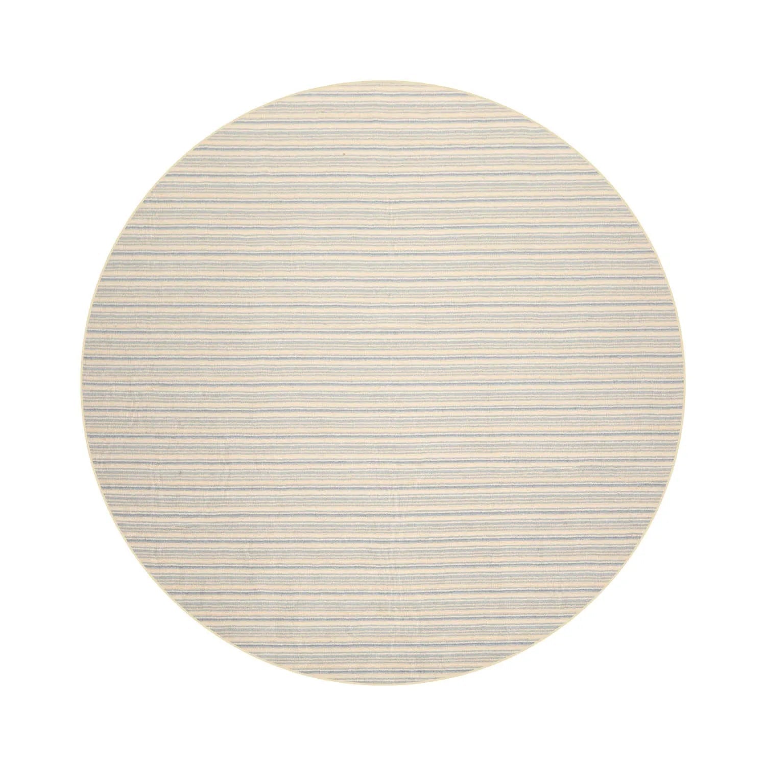 LoomBloom Multi Sizes Ivory Hand Woven Contemporary Striped 100% New Zealand Wool Oriental Area Rug