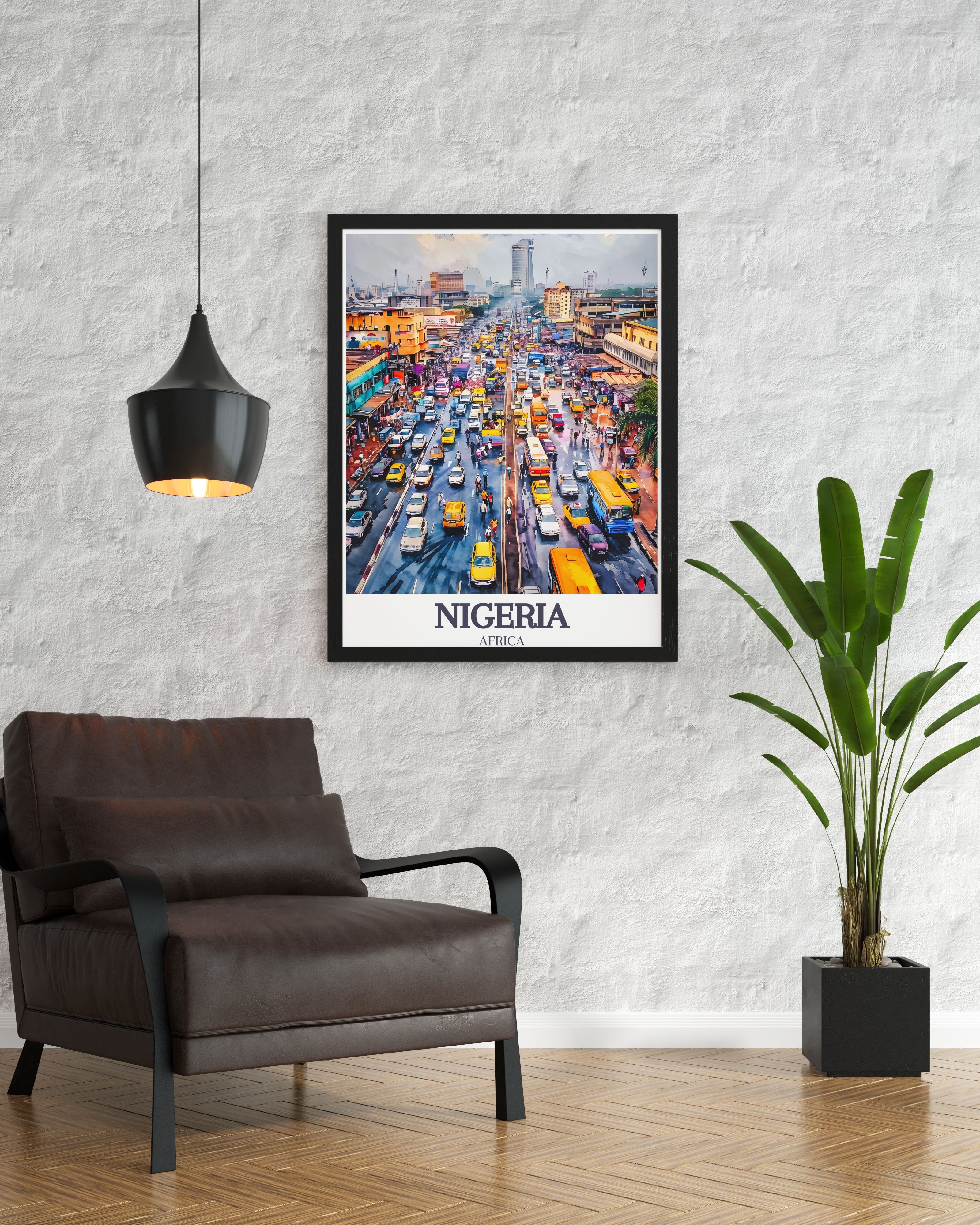 Nigeria Vintage Framed Travel Posters - Lagos Home Decor - Africa Ideal Living Room Decor