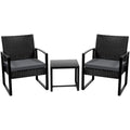 2-seater outdoor furniture set with coffee table