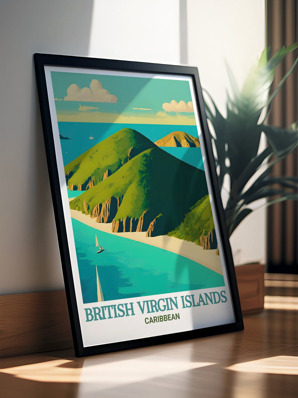 British Virgin Islands  Art - Norman Island  Home Decor - Caribbean  Living Room Decor