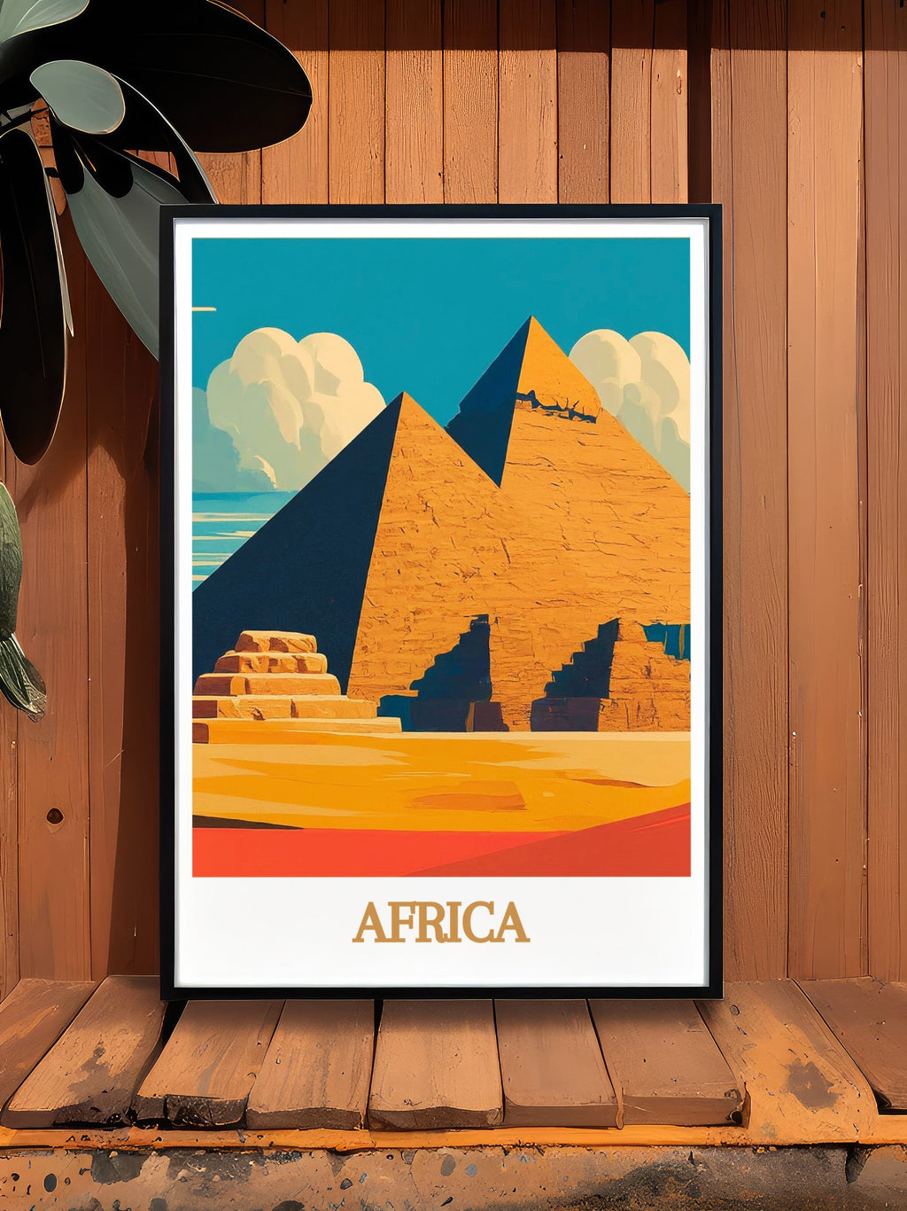 Africa  Artwork - Pyramids of Giza  Living Room Decor - Africa Ideal Home Decor