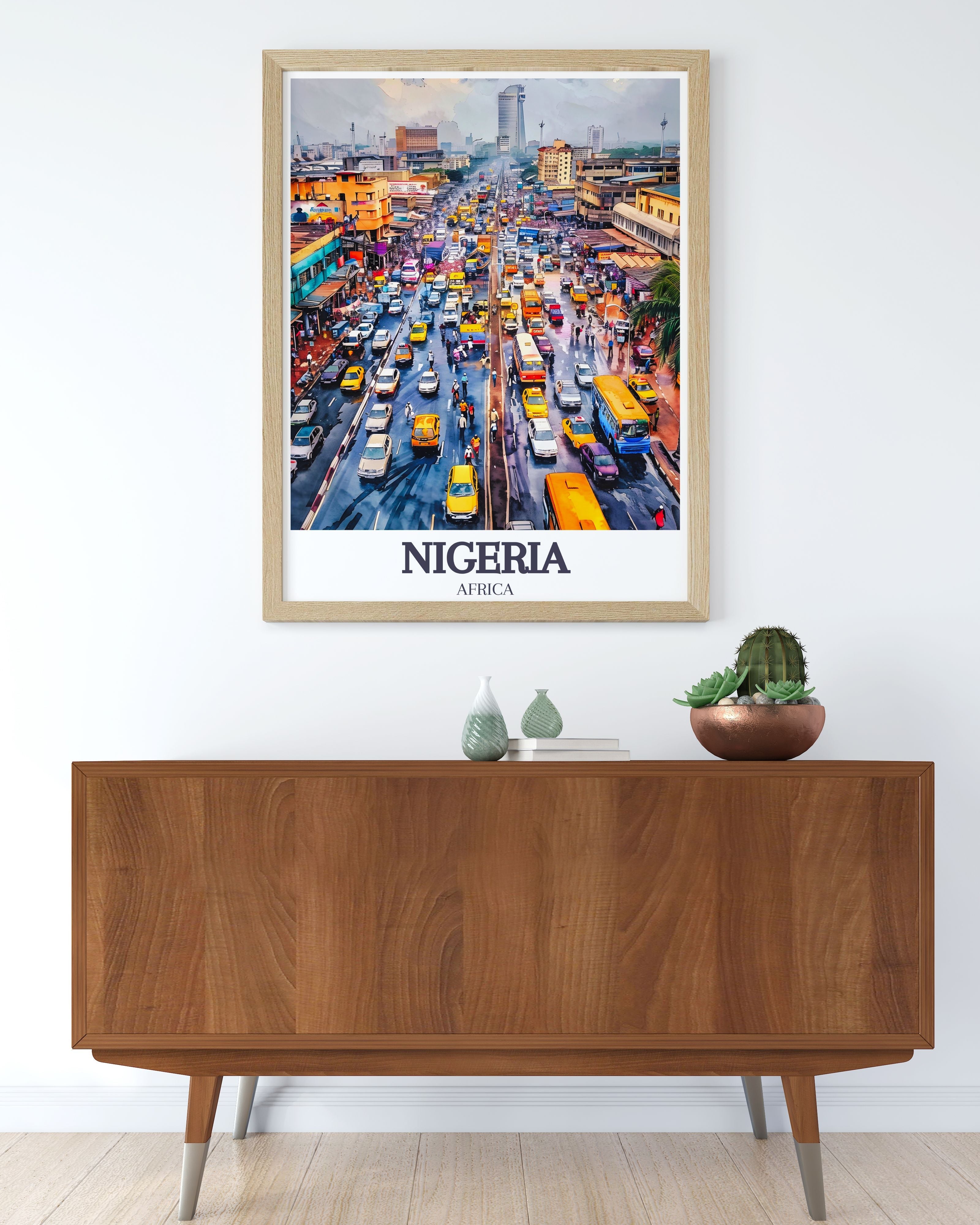 Nigeria Vintage Framed Travel Posters - Lagos Home Decor - Africa Ideal Living Room Decor