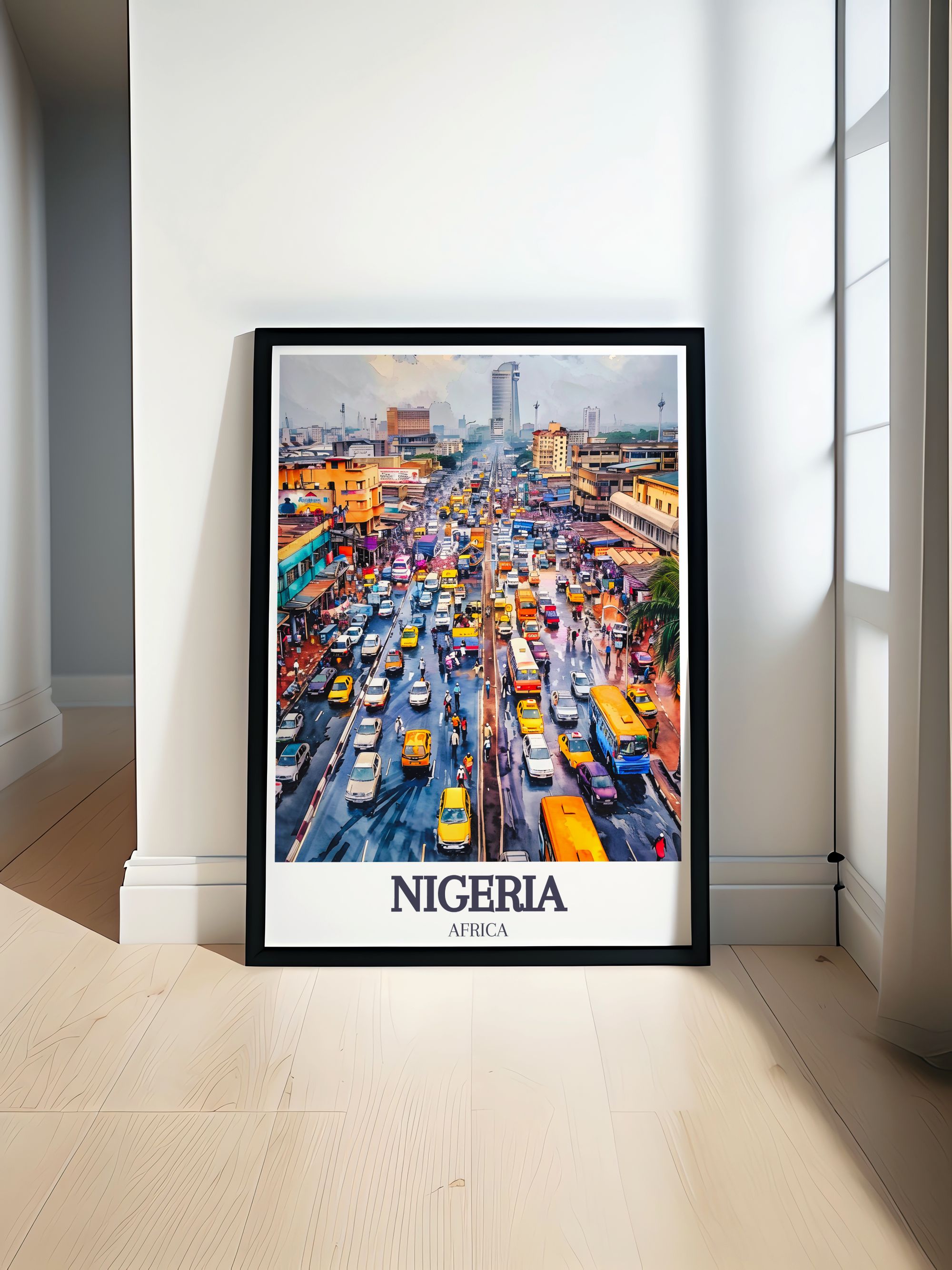 Nigeria Vintage Framed Travel Posters - Lagos Home Decor - Africa Ideal Living Room Decor