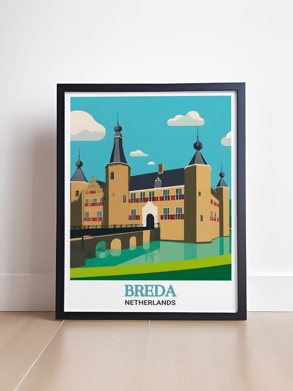 Breda Fine Line Travel Posters Breda Castle Ideal Home Decor Netherlands Stunning Living Room Decor