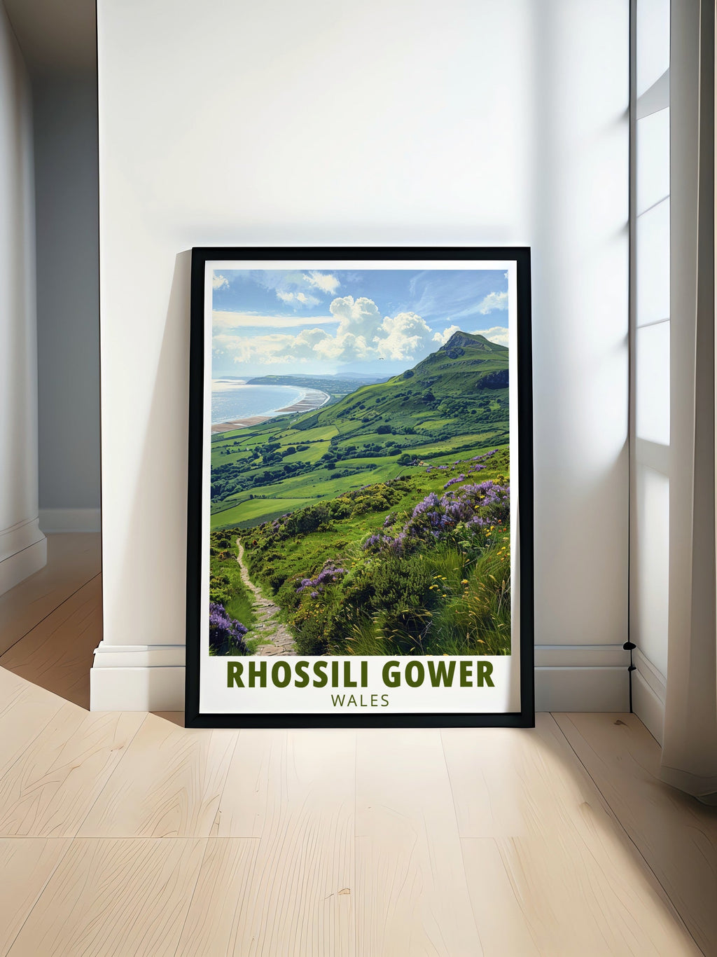 Rhossili Gower Ideal Travel Posters Rhossili Down Elegant Home Decor Wales Stunning Living Room Decor