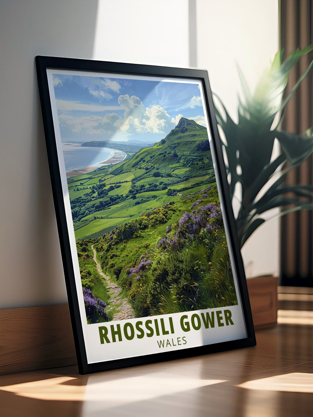 Rhossili Gower Ideal Travel Posters Rhossili Down Elegant Home Decor Wales Stunning Living Room Decor