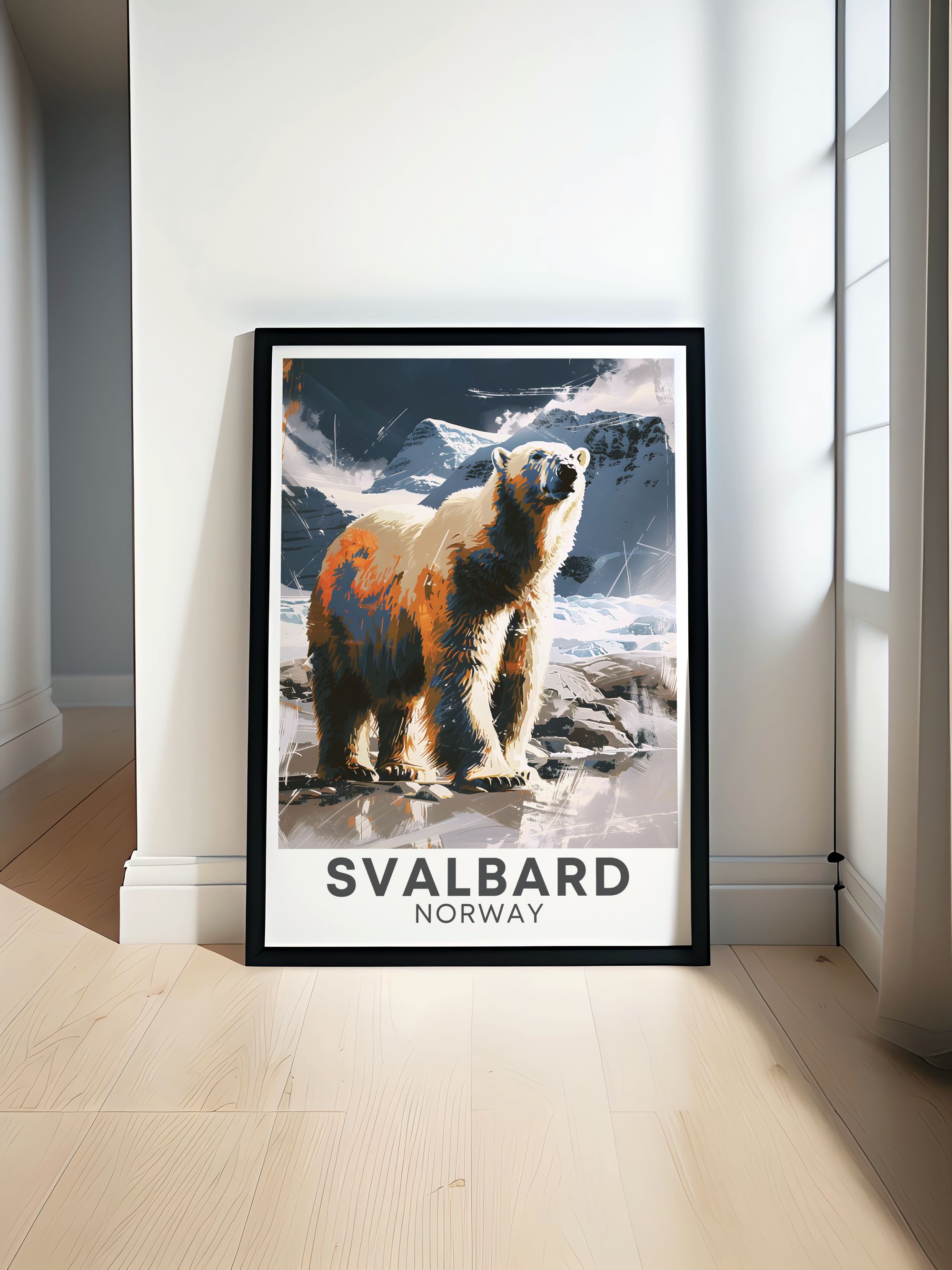 Svalbard Vintage Prints Polar Bears Ideal Home Decor Norway Stunning Living Room Decor