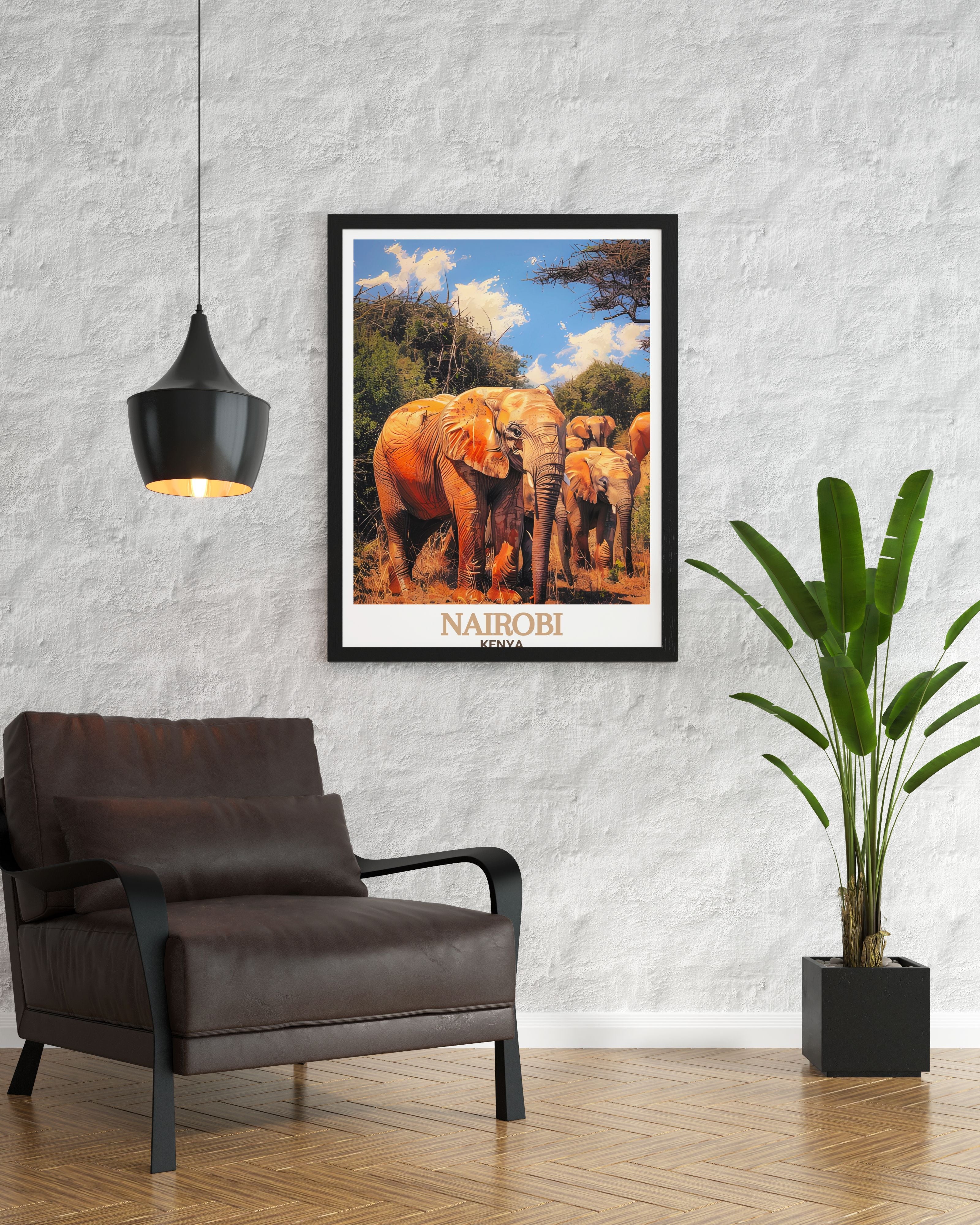 Nairobi Travel Posters - David Sheldrick Wildlife Trust Ideal Home Decor - Kenya Living Room Decor