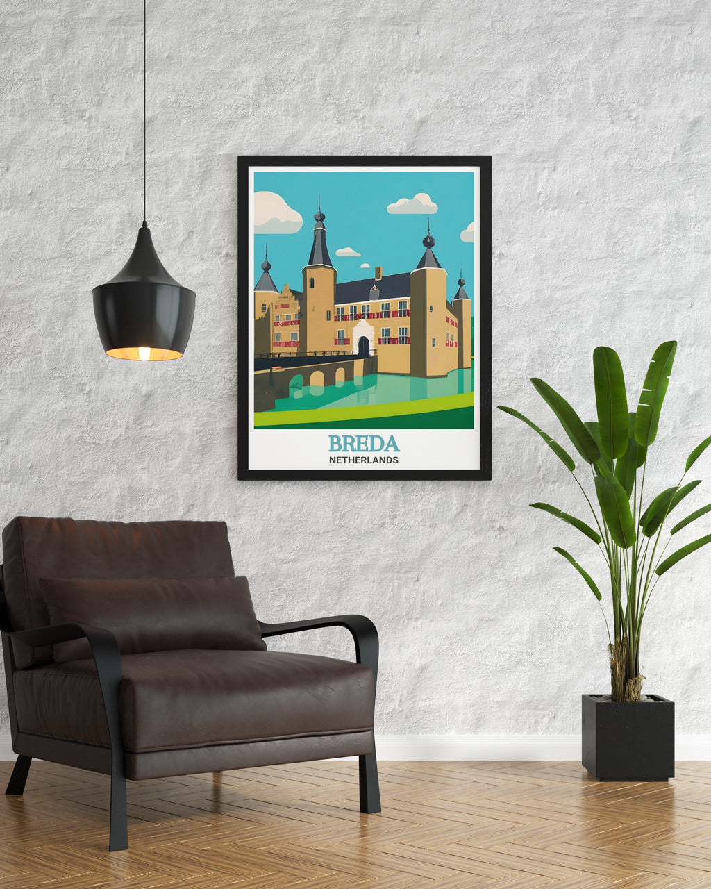 Breda Fine Line Travel Posters Breda Castle Ideal Home Decor Netherlands Stunning Living Room Decor