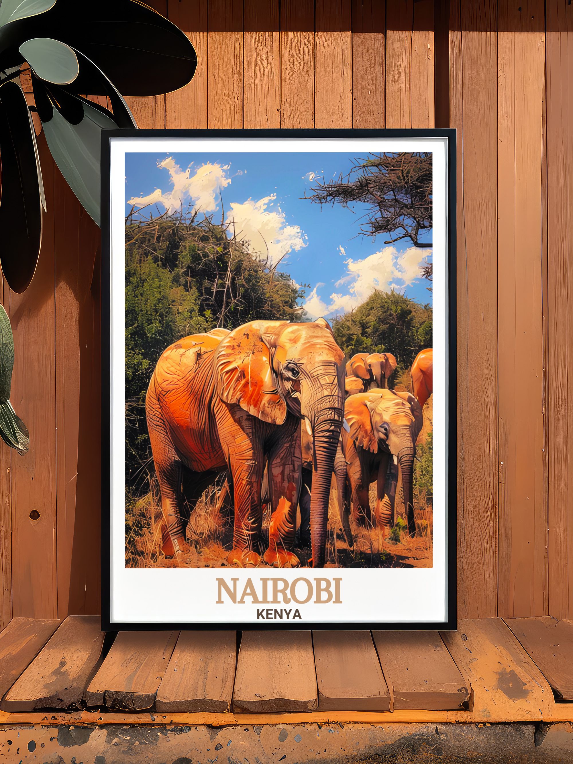 Nairobi Travel Posters - David Sheldrick Wildlife Trust Ideal Home Decor - Kenya Living Room Decor