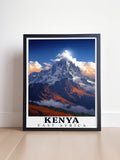 Kenya Art - Mount Kenya Ideal Home Decor - East Africa Living Room Decor