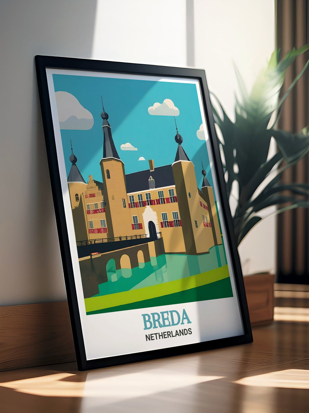 Breda Fine Line Travel Posters Breda Castle Ideal Home Decor Netherlands Stunning Living Room Decor