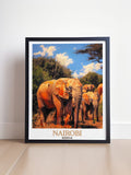 Nairobi Travel Posters - David Sheldrick Wildlife Trust Ideal Home Decor - Kenya Living Room Decor