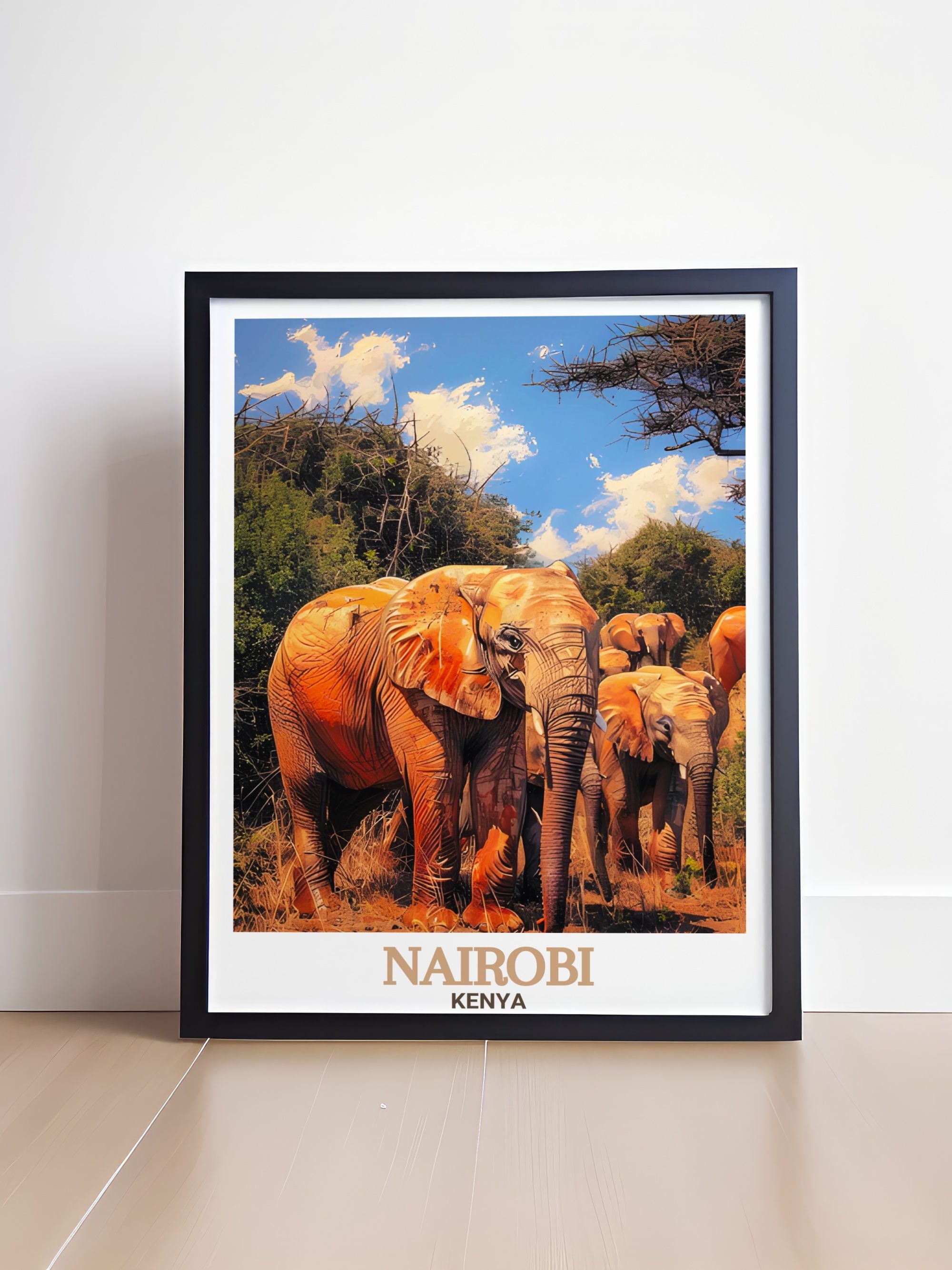 Nairobi Travel Posters - David Sheldrick Wildlife Trust Ideal Home Decor - Kenya Living Room Decor