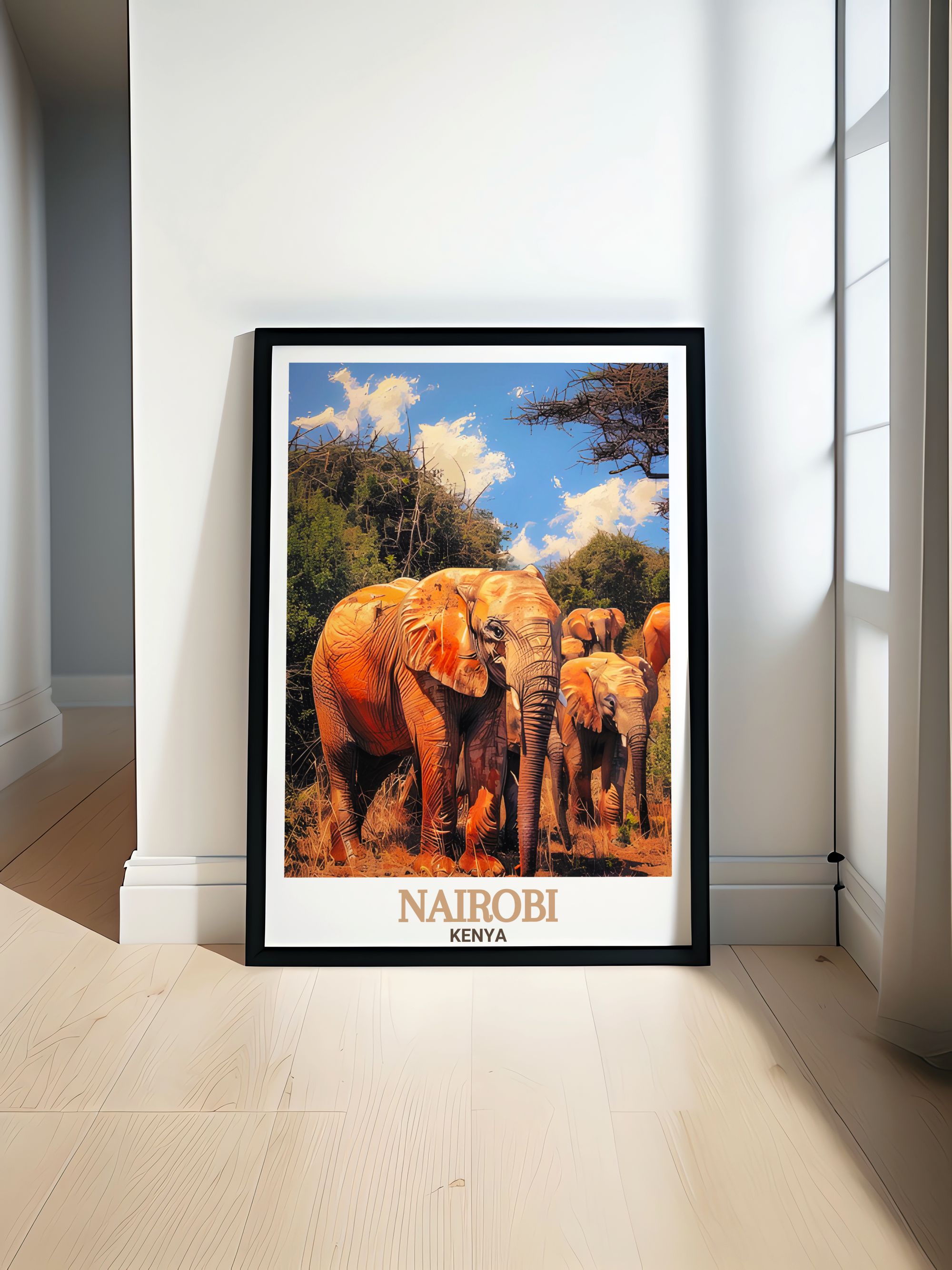 Nairobi Travel Posters - David Sheldrick Wildlife Trust Ideal Home Decor - Kenya Living Room Decor