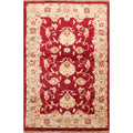 Chobi Peshawar Hand-Knotted 100% Wool Traditional Area Rug Wine, Taupe 2'7" x 4'