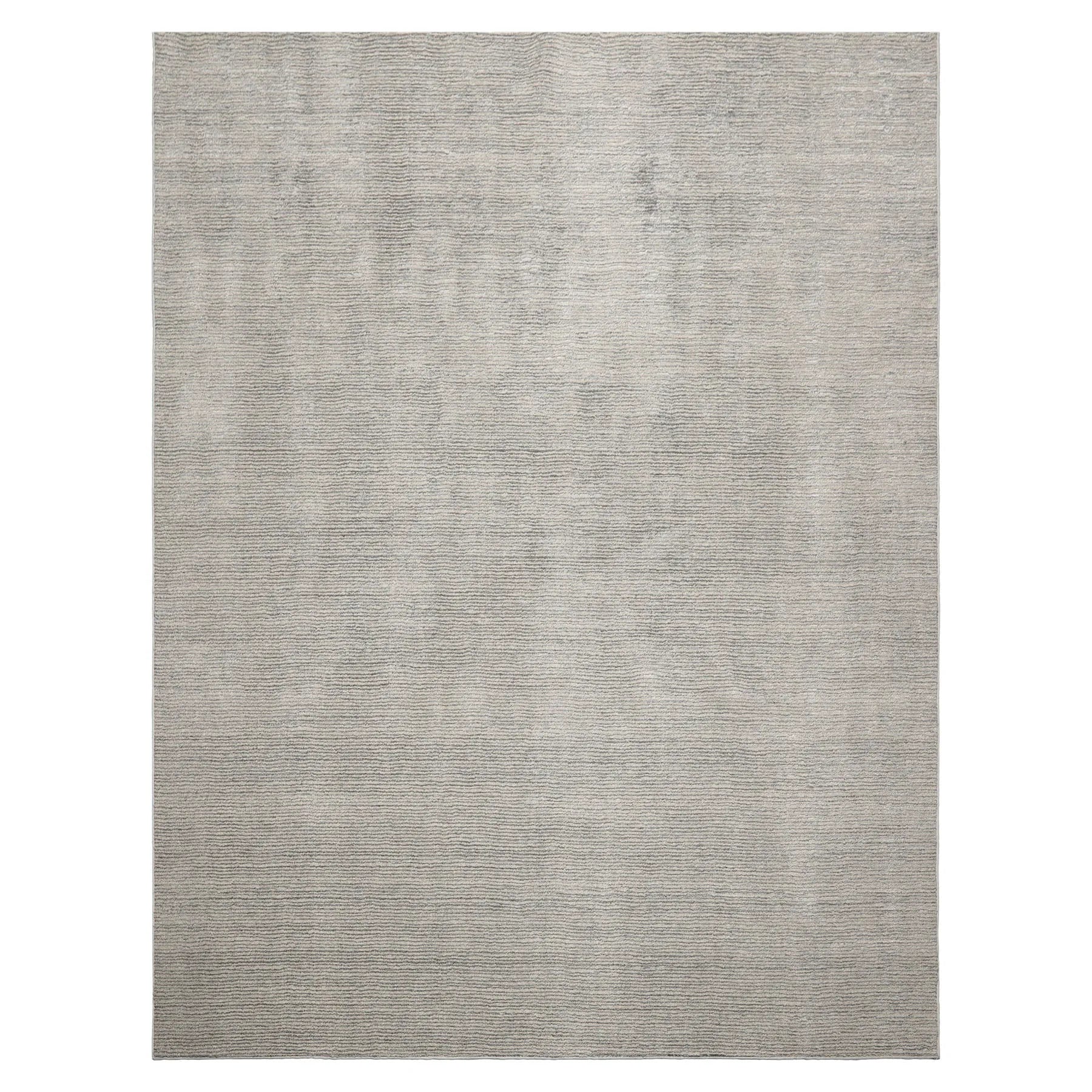LoomBloom Multi-Size Beige Hand-Tufted Contemporary Textured Ribbed New Zealand Wool Oriental Area Rug