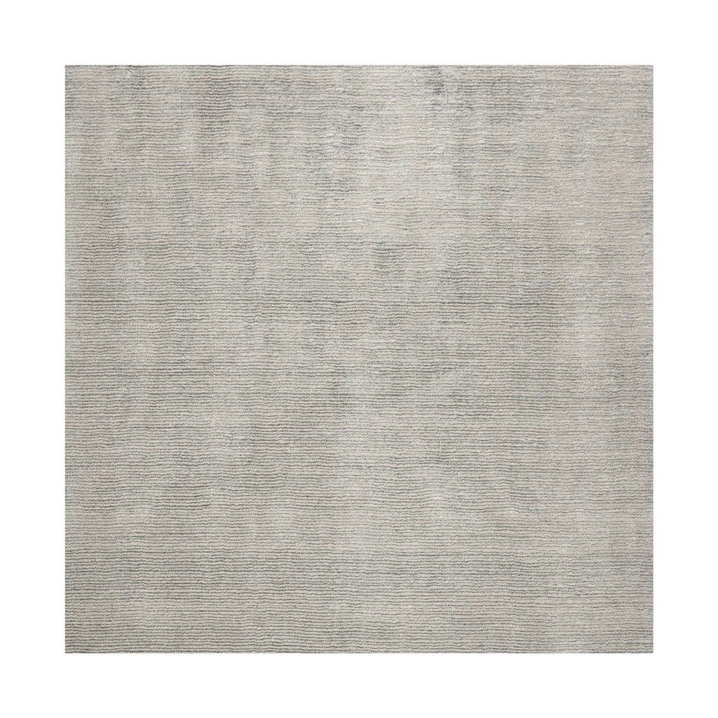LoomBloom Multi-Size Beige Hand-Tufted Contemporary Textured Ribbed New Zealand Wool Oriental Area Rug
