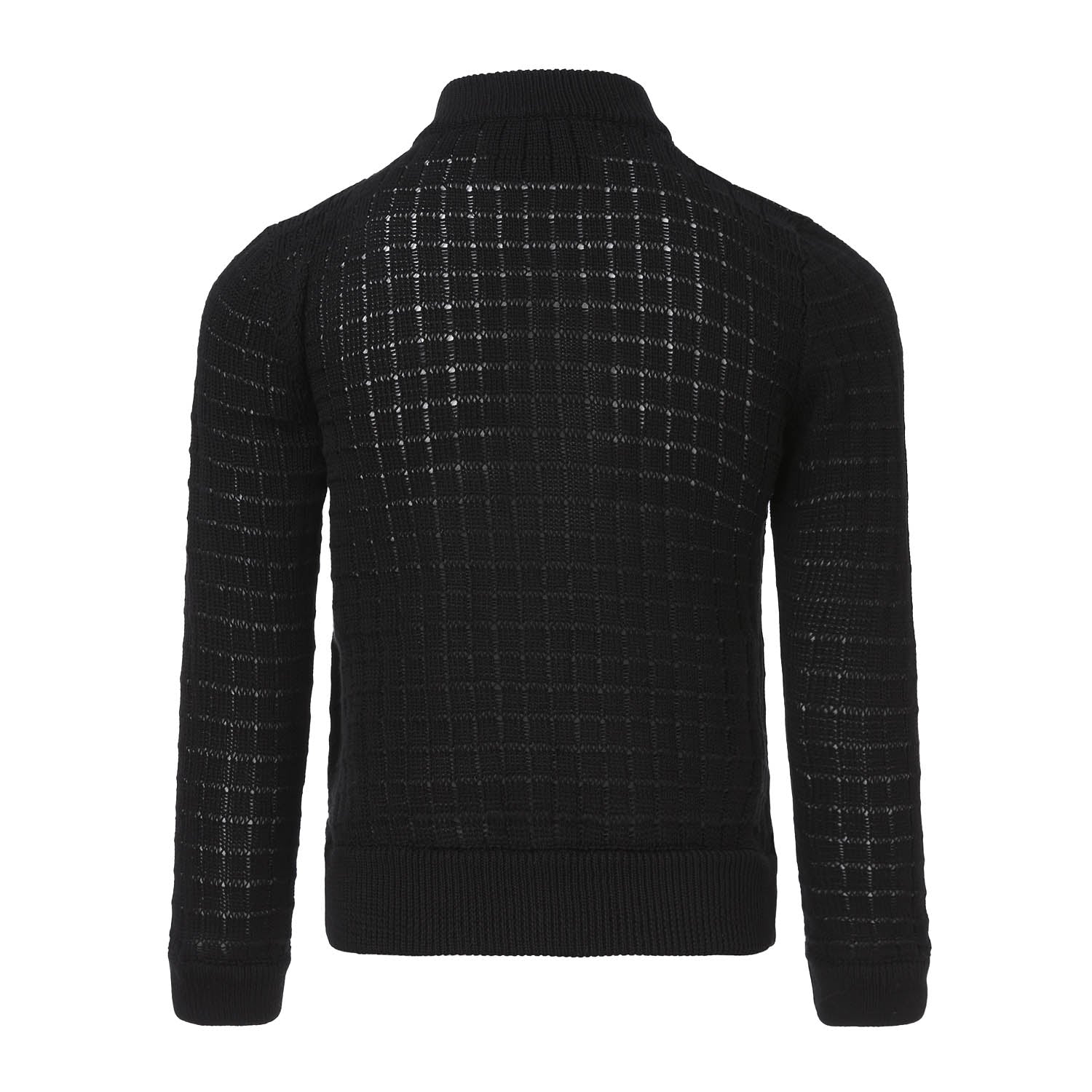 Black Summer Cardigan with Front Buttons Fastening