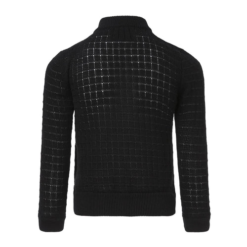 Black Summer Cardigan with Front Buttons Fastening
