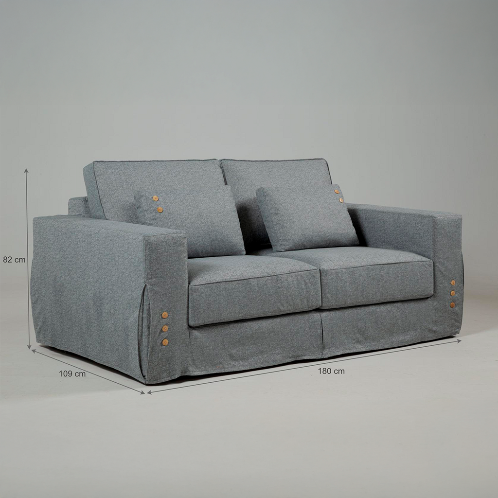 Monet Sofa - 3-Seater Upholstered Sofa with Removable Cover