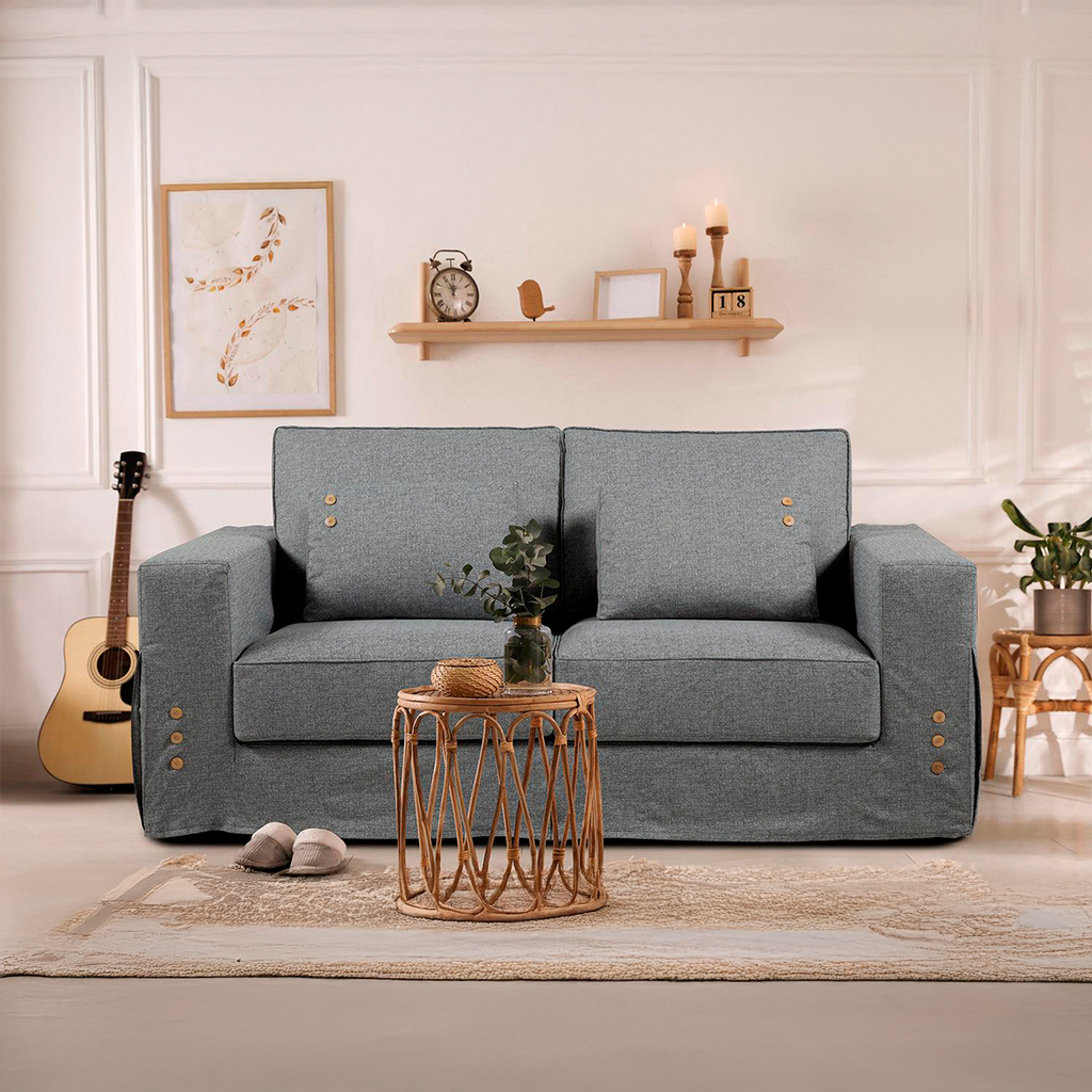 Monet Sofa - 3-Seater Upholstered Sofa with Removable Cover