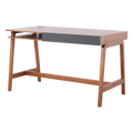 Schreibtisch Mandal Graphit – 130 cm Massivholz-Schreibtisch für Homeoffice