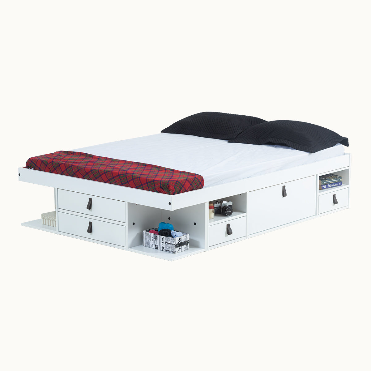 Funktionsbett Bali 180x200 cm - Bett mit Bettkasten und viel Stauraum - Inkl. Lattenrost
