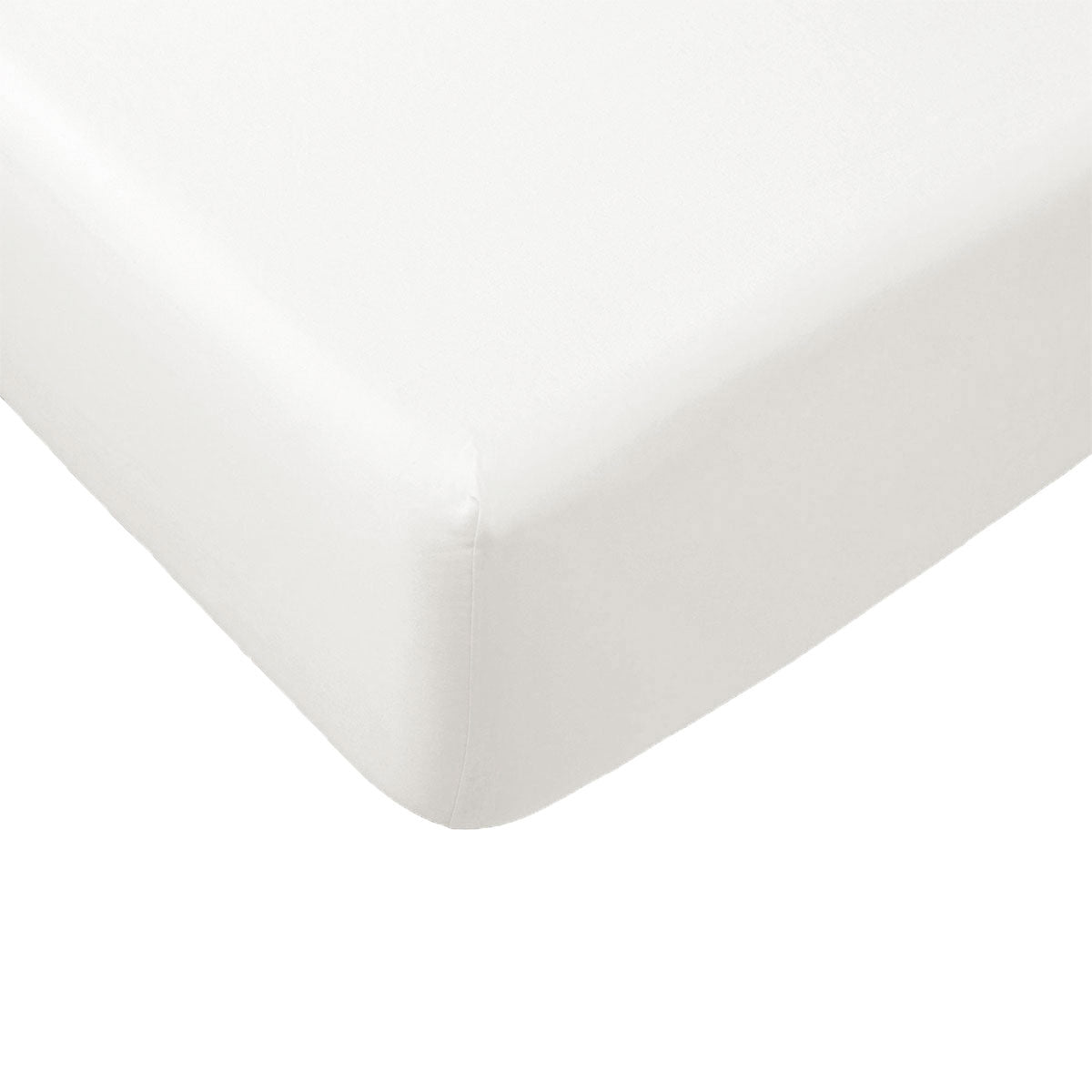 NNEDSZ Essentially Home Living Polyester Cotton Fitted Sheet 33cm Wall Double Ivory