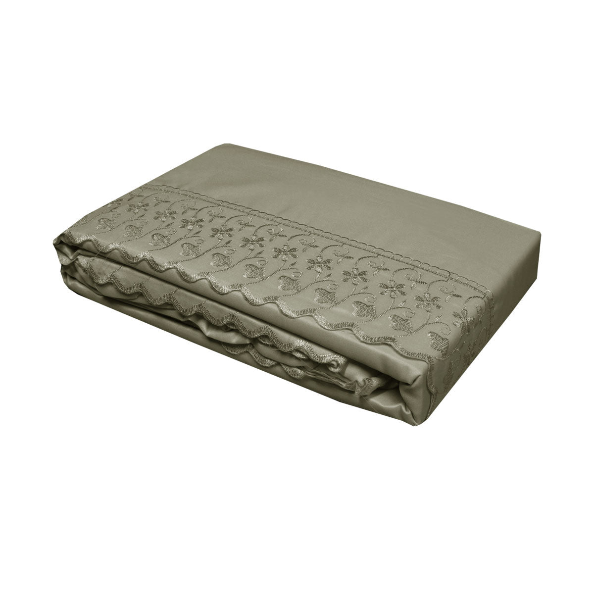 NNEDSZ Essentially Home Living Machine Lace Embroidered Sheet Set Single Mocha