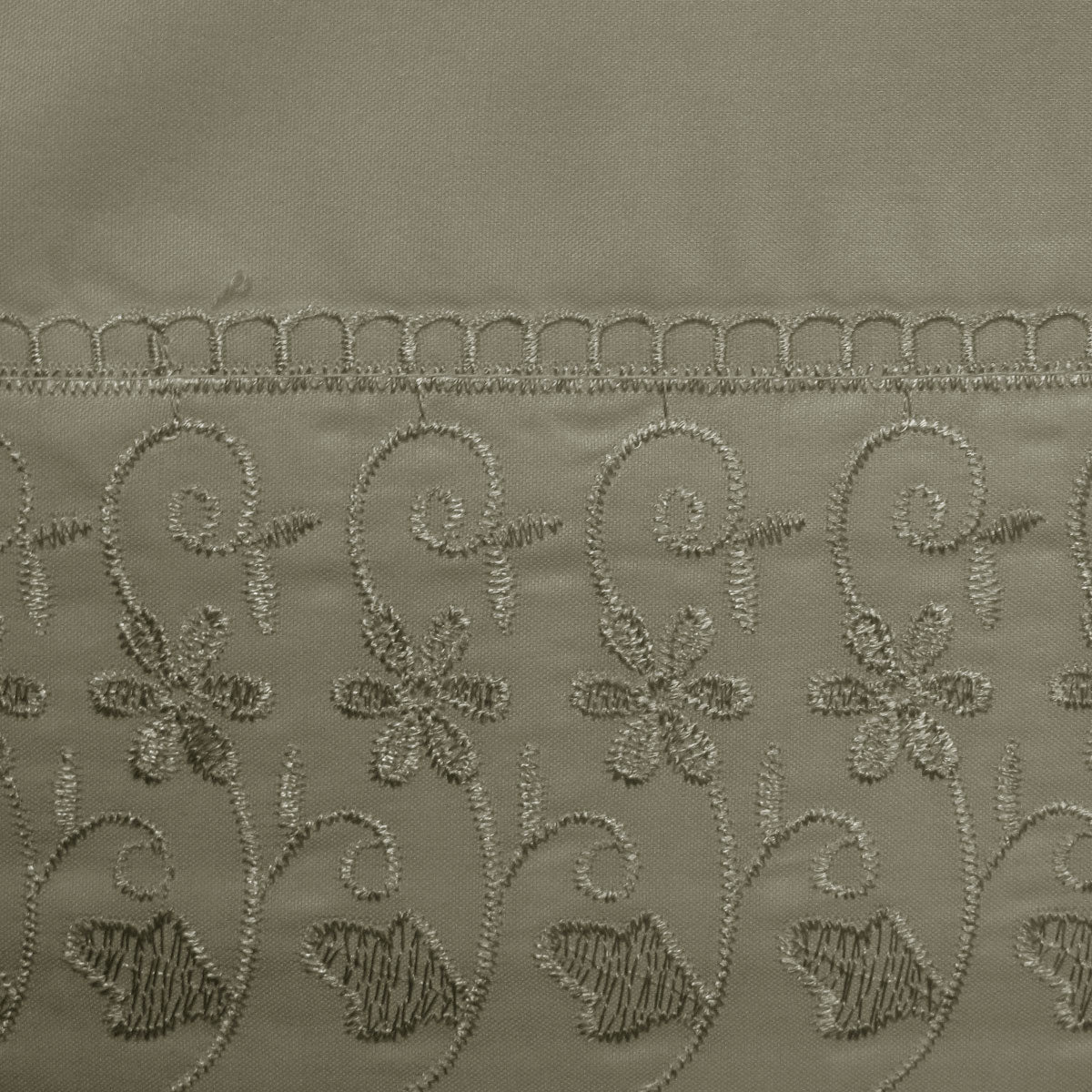 NNEDSZ Essentially Home Living Machine Lace Embroidered Sheet Set Single Mocha