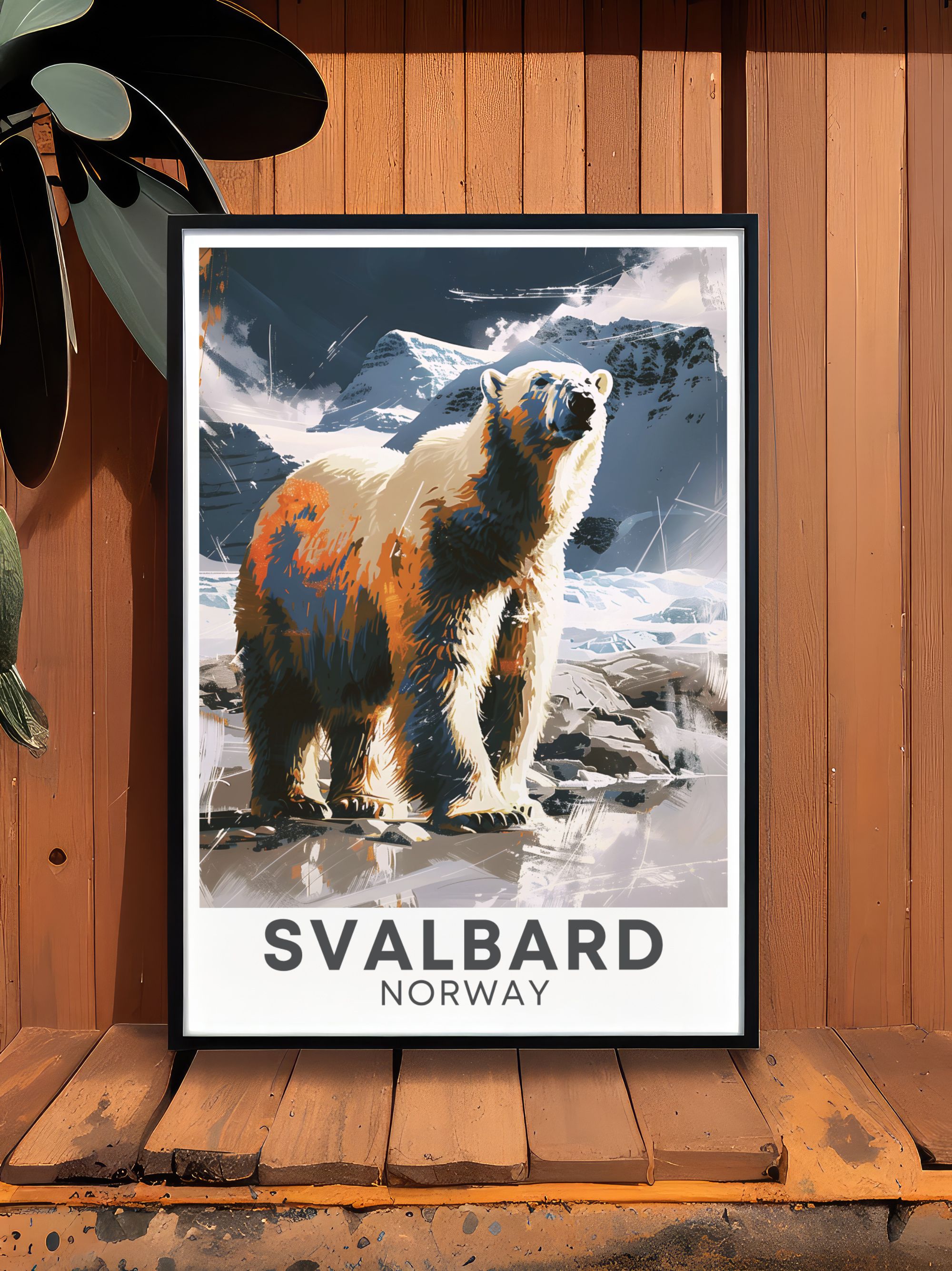 Svalbard Vintage Prints Polar Bears Ideal Home Decor Norway Stunning Living Room Decor