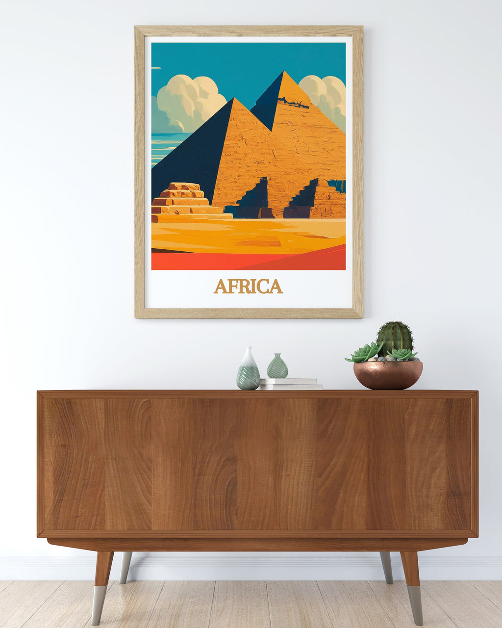 Africa  Artwork - Pyramids of Giza  Living Room Decor - Africa Ideal Home Decor
