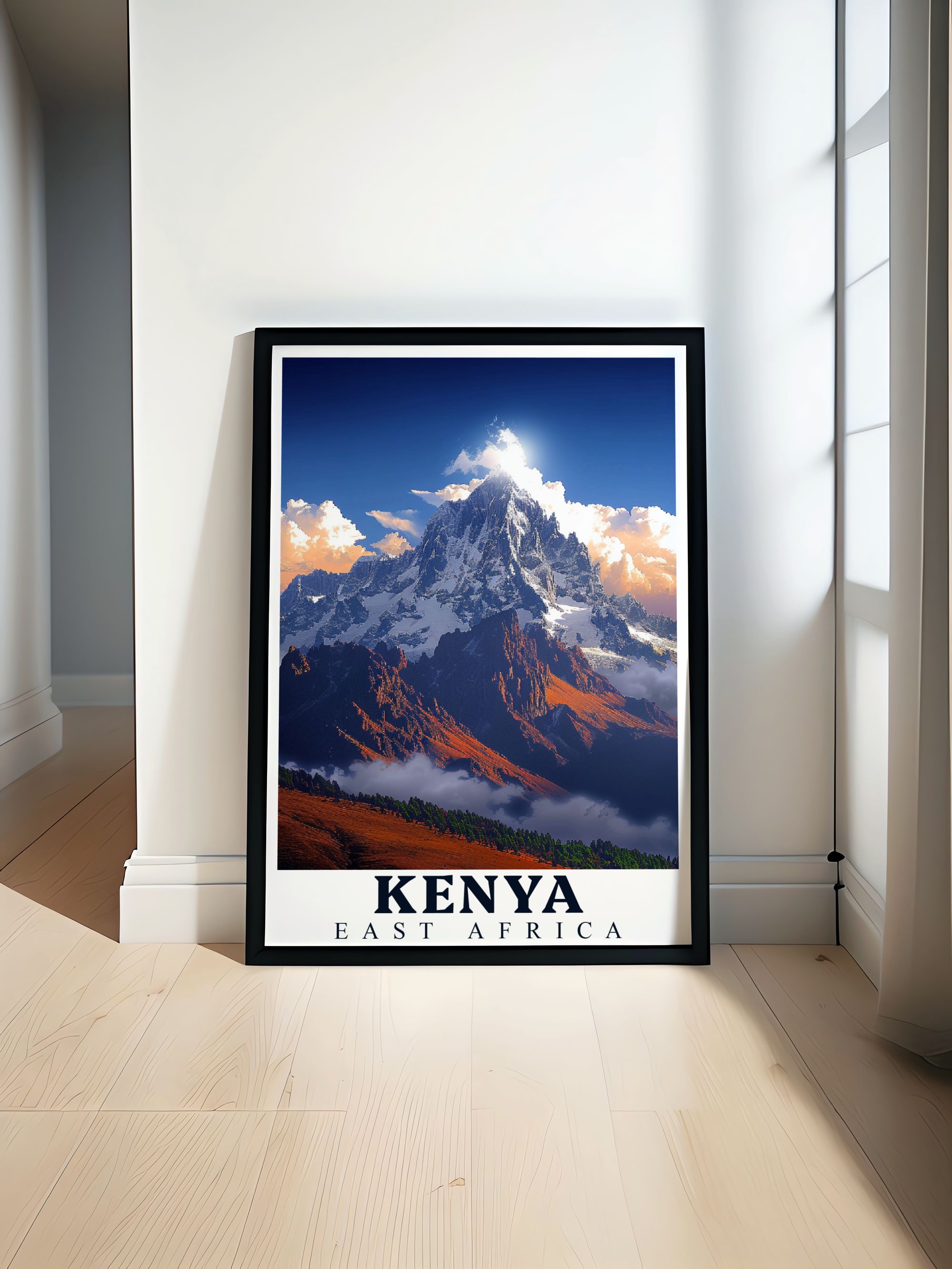 Kenya Art - Mount Kenya Ideal Home Decor - East Africa Living Room Decor