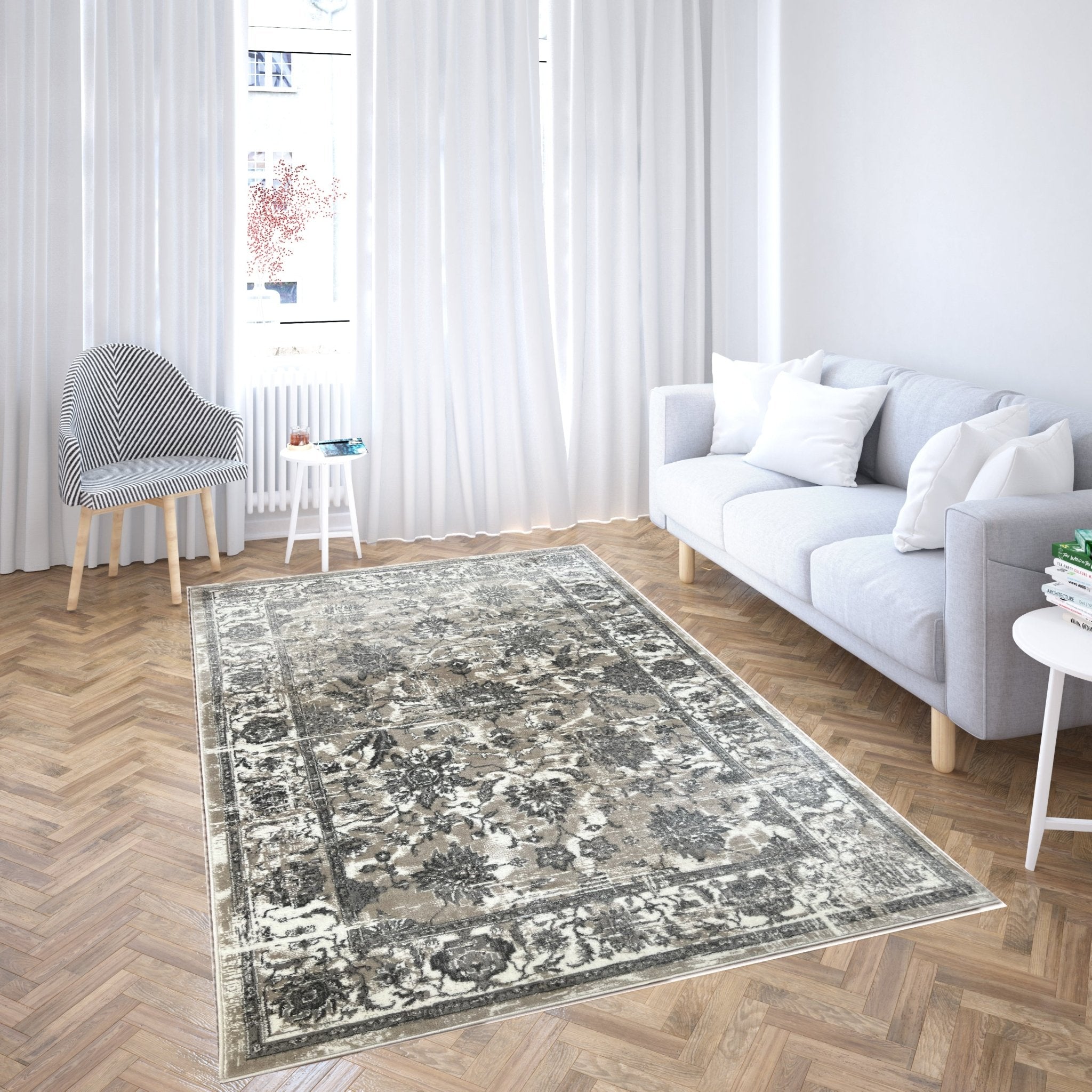 Canvello Area Rugs Premium Rugs for Living Room, Bedroom, Home Dining, Ivory, Grey, Beige