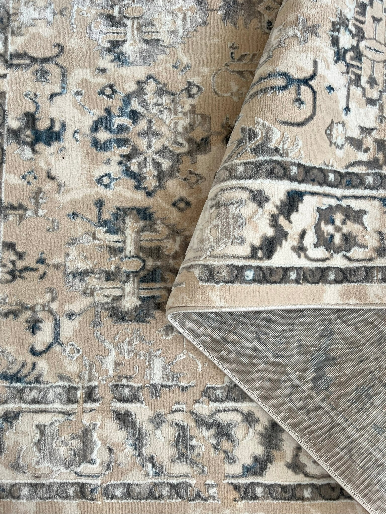 Canvello Area Rugs Premium Rugs for Living Room, Bedroom, Home Dining, Ivory, Grey, Beige, Blue