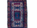 3 X 5 Vintage Handmade Tribal Wool Rug Balouchi Rug Afghan Rug Red Beige Nice