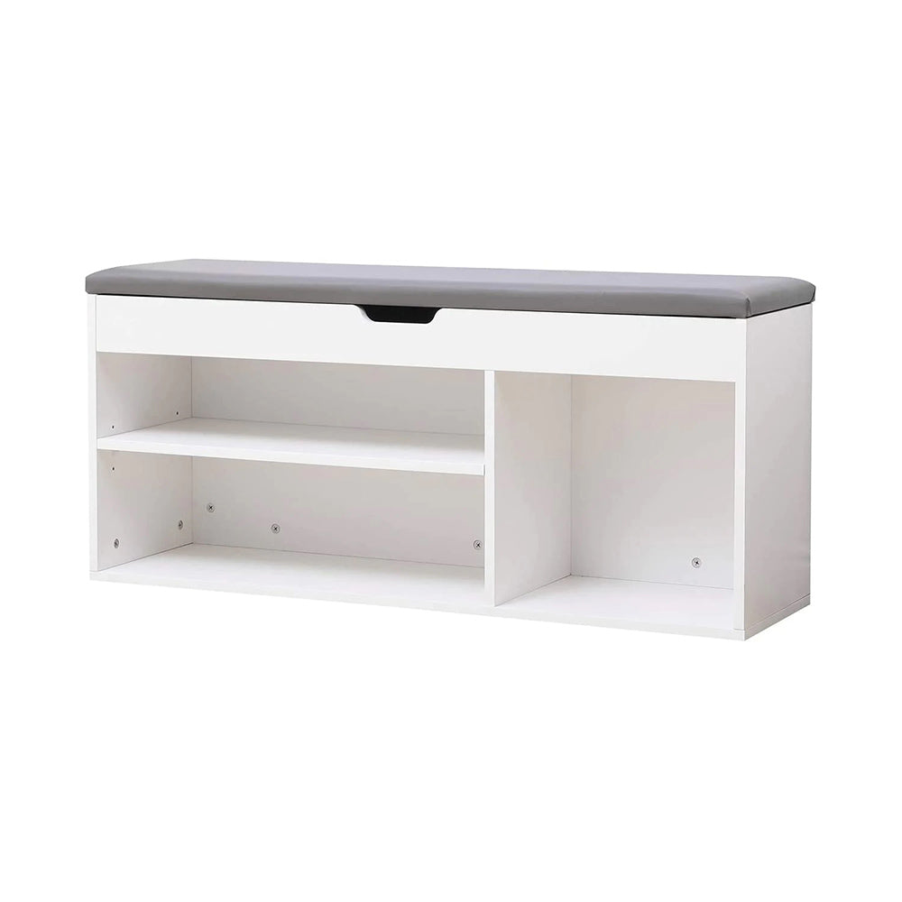 Shoe bench with seat cushion