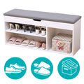 Shoe bench with seat cushion