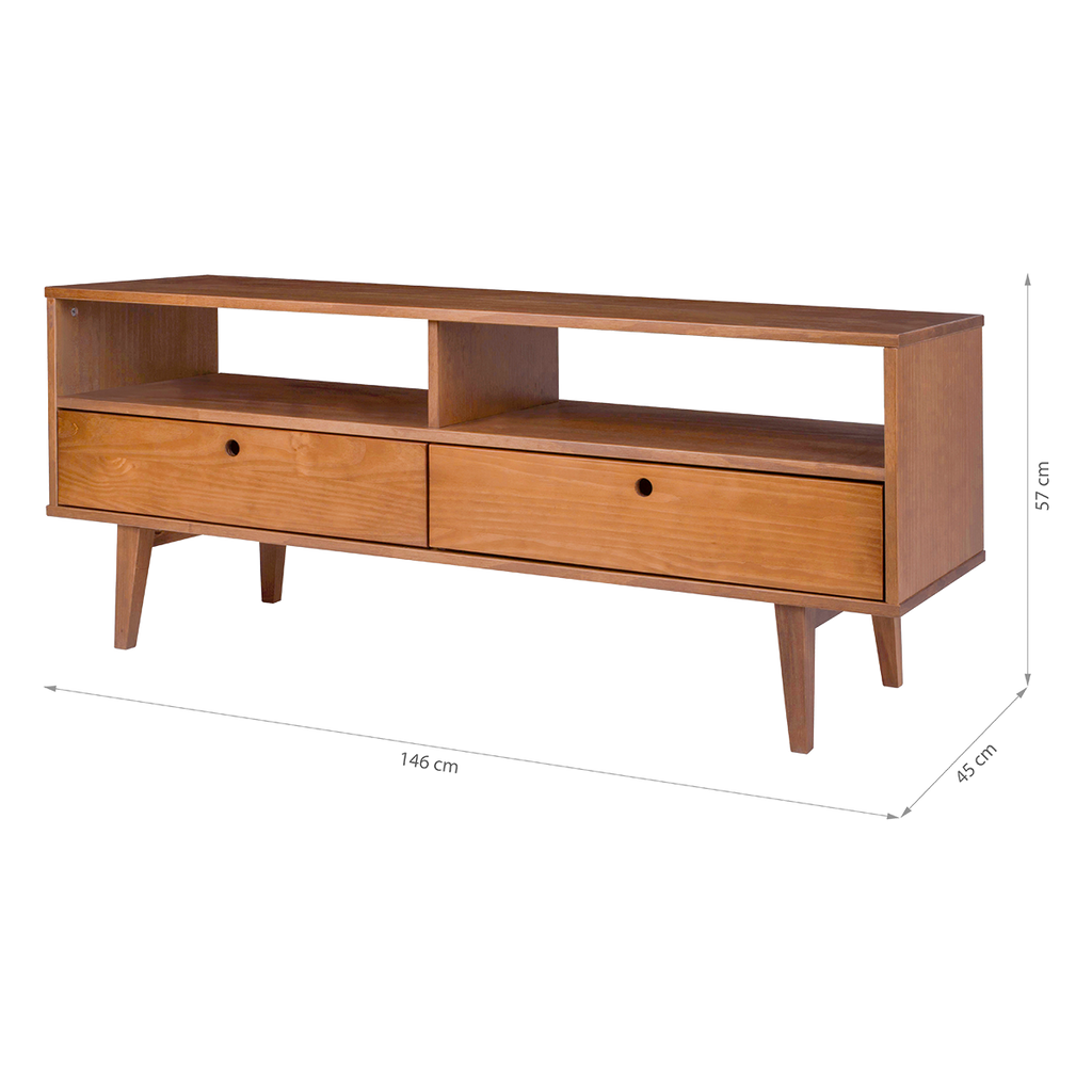 Lowboard Charme - TV Unit with Retro Design
