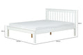 Solid Wood Double Bed Habitual - White | 140x190 cm