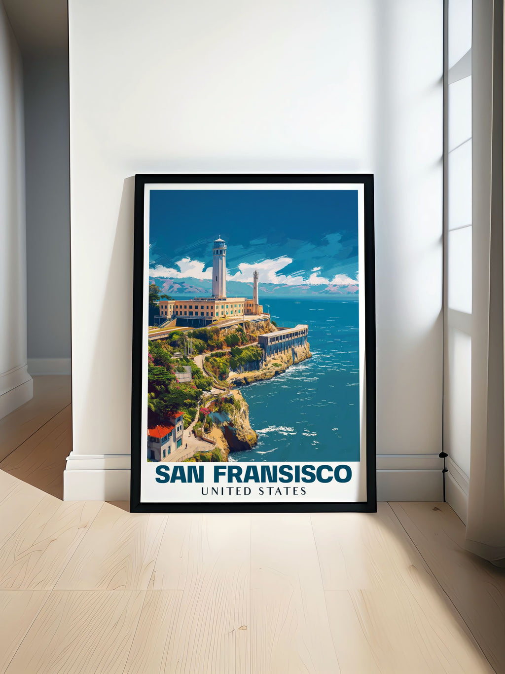 San Fransisco  Framed Prints - Alcatraz Island  Home Decor - California  Living Room Decor