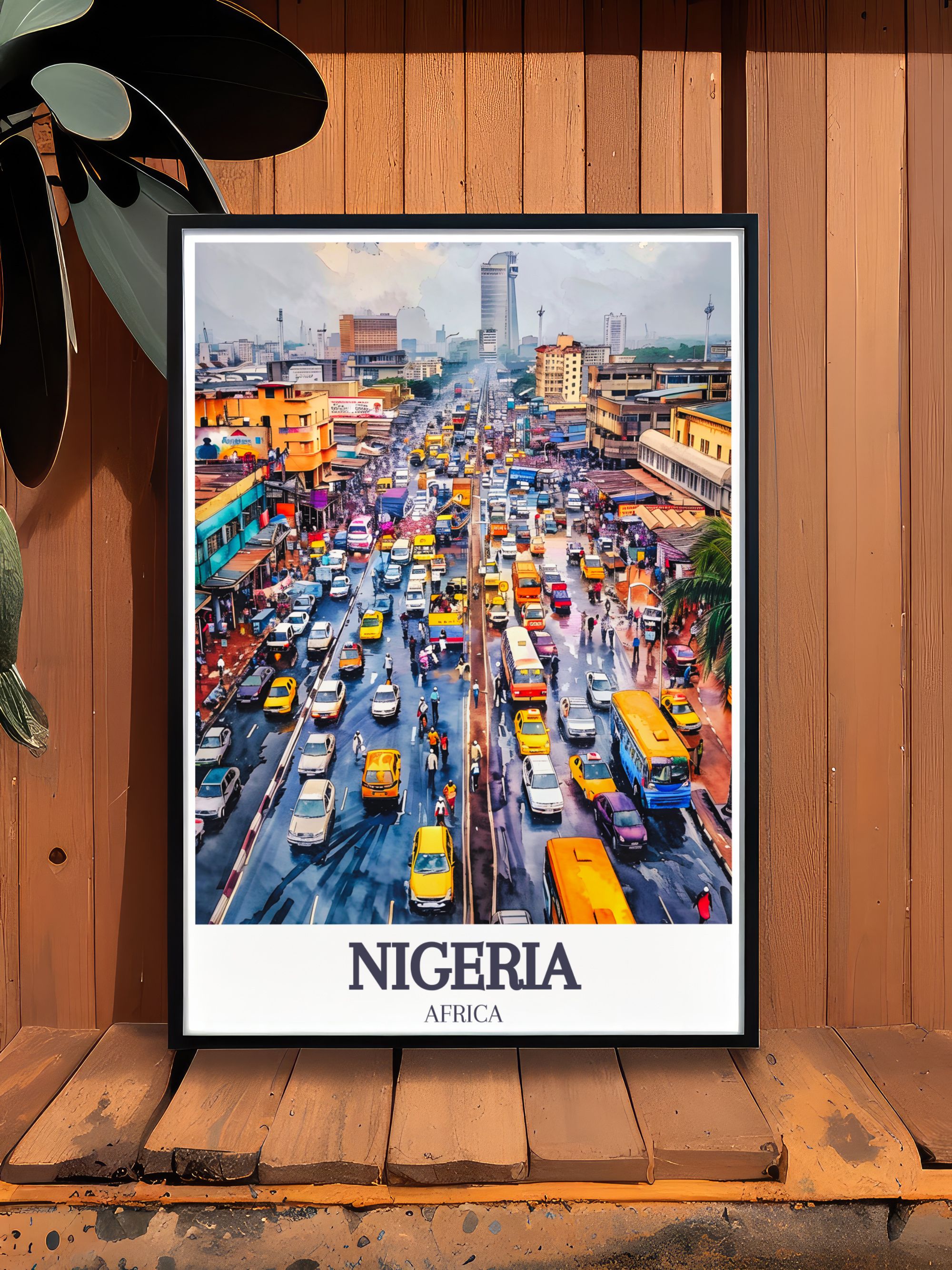 Nigeria Vintage Framed Travel Posters - Lagos Home Decor - Africa Ideal Living Room Decor