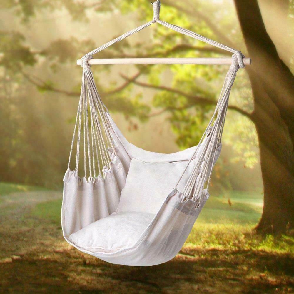Hammock swing with pillow-ivory