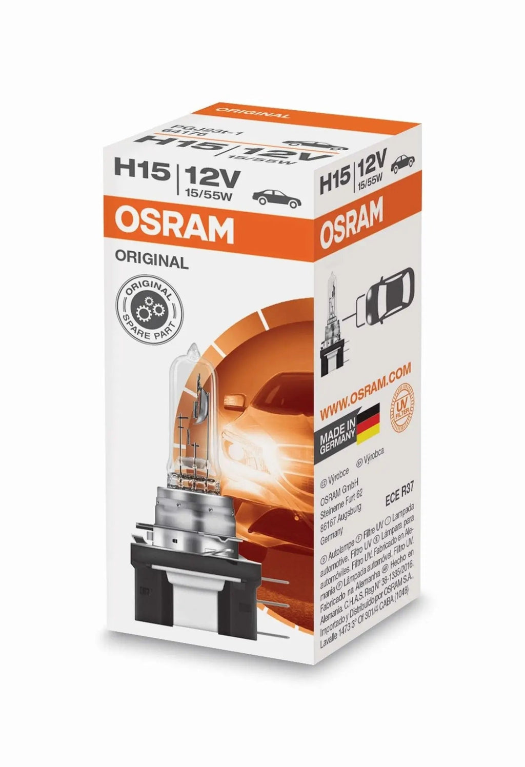 H15 15/55W PGJ23t-1  Original Spare Part OSRAM