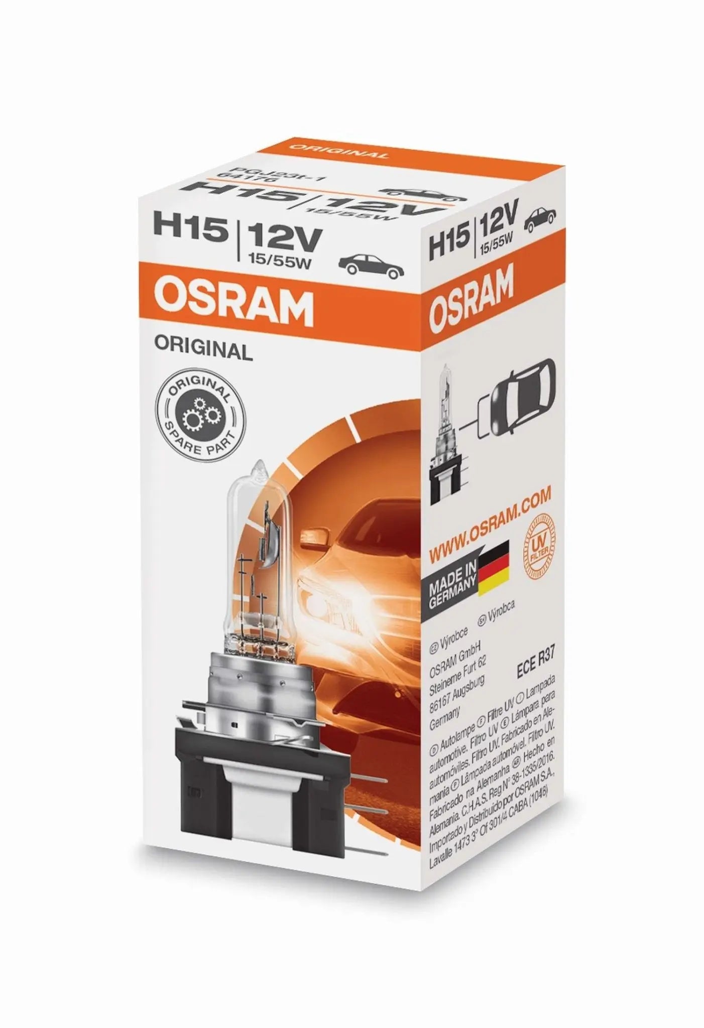 H15 15/55W PGJ23t-1  Original Spare Part OSRAM