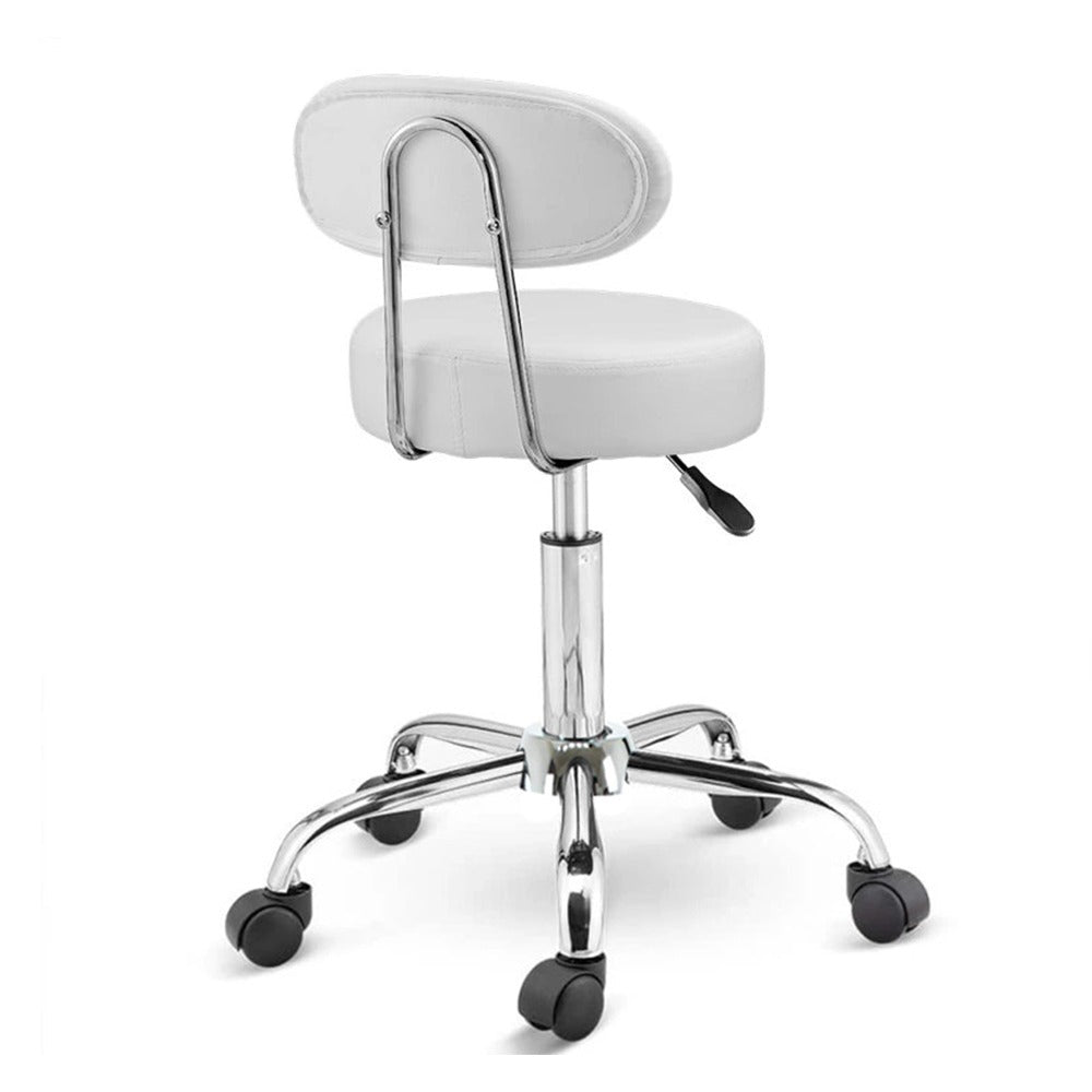 Beauty chair with backrest, white